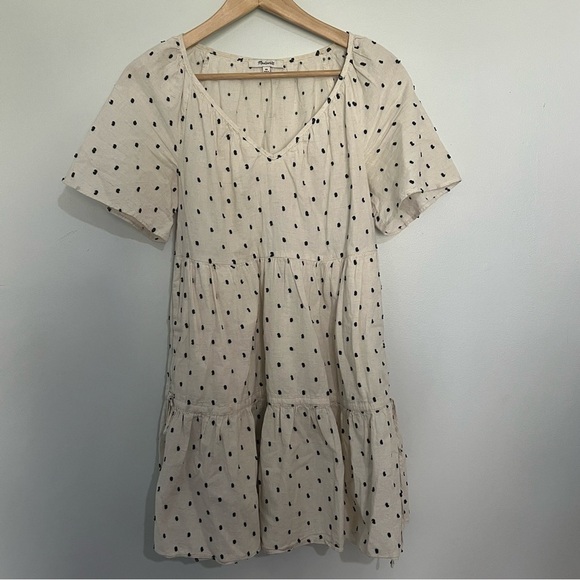 madewell polka dot tiered short dress size xs - Picture 2 of 9